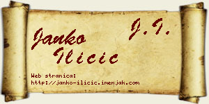Janko Iličić vizit kartica